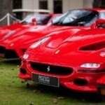 three red Ferrari cards